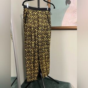 100% silk pants gold, yellow and black